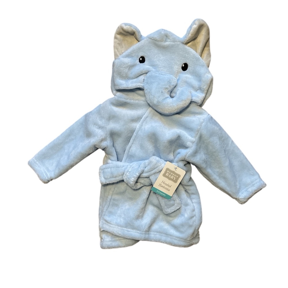 Hudson Baby Hooded Bathrobe, size 0-9mths, UNUSED, color baby blue